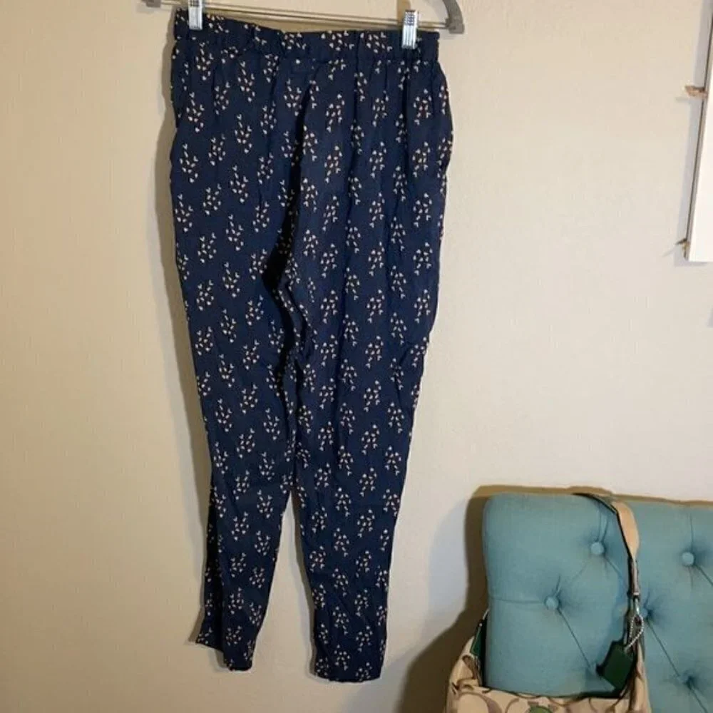 NWT See U Soon Anthropologie Blue Slim Ankle Trouser Pants Office Career Sz 4